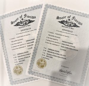 Apostilamento de documentos
